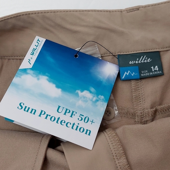 Willit Golf Shorts Women's Size 14 Khaki Beige Quick Dry UPF 50+ UV Protection - Picture 11 of 15